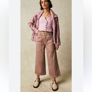 Free People We The Free Piper Mid-Rise Crop Wide-Leg Jeans